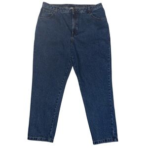 Lucy & Yak Dana Mom Jeans: ORGANIC DENIM Blue Midwash Size 40R